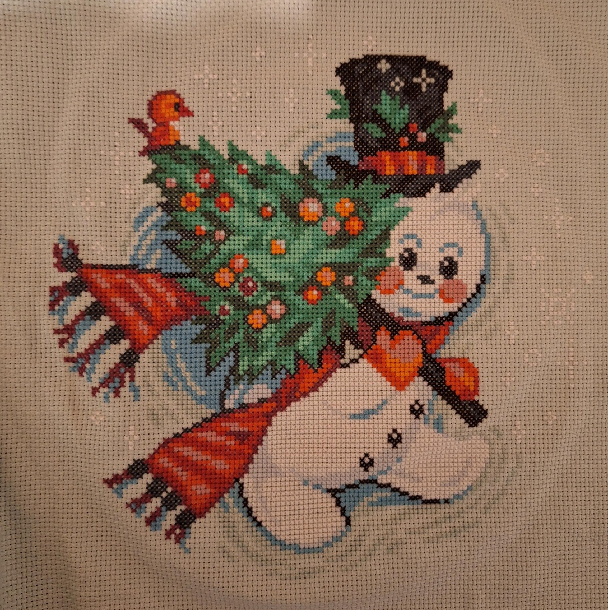 snowman cross-stitch