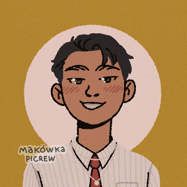 cocky boy in striped shirt and tie