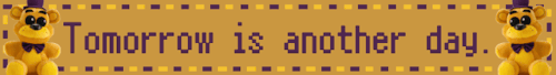 FNaF Fredbear plushie tomorrow is another day blinkie