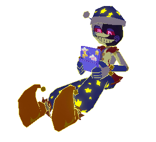 FNaF SB Moondrop playing on a gameboy