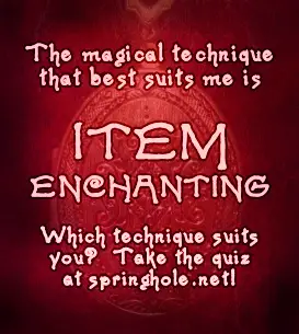 My magical technique is Item enchanting