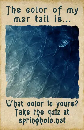 The color of my mer tail is dark blue