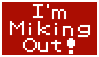 The Mikes Deltarune 'I'm Miking out' stamp