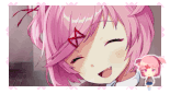 Doki Doki Literature Club Natsuki sitting by the window and smiling