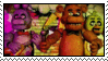 Five Nights at Freddys 1 gang performing on stage 