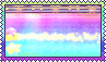 Kirby ridig the warp star in rainbow road