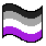 pixel art of the asexual flag