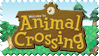 a flashing stamp of the animal crossig logo as a balloon flies by