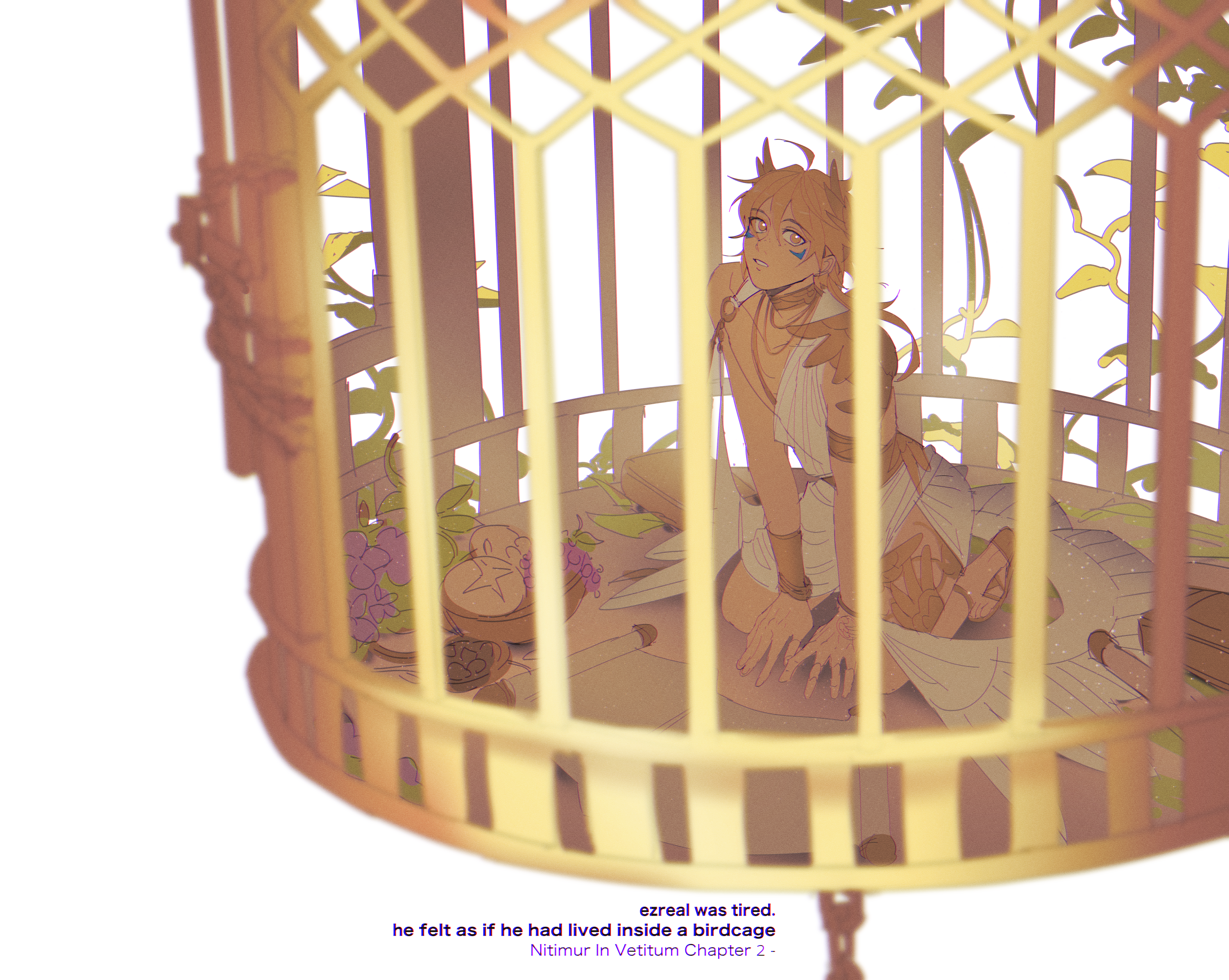 Heir Ezreal in bird cage