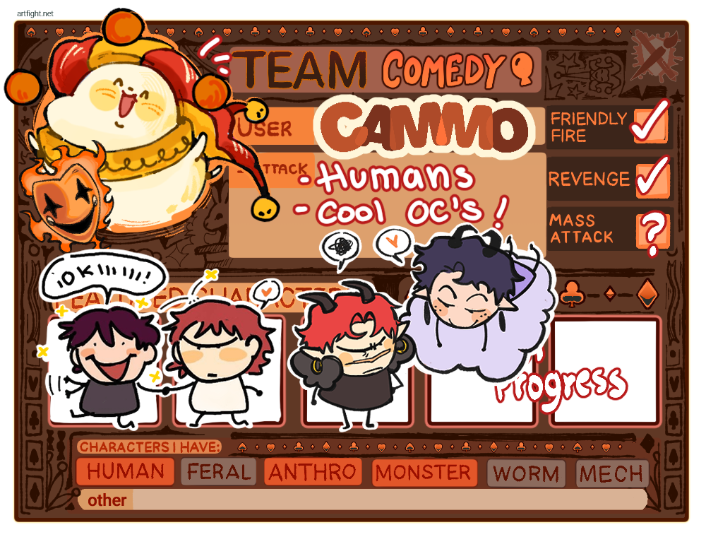My Artfight 2026 card
