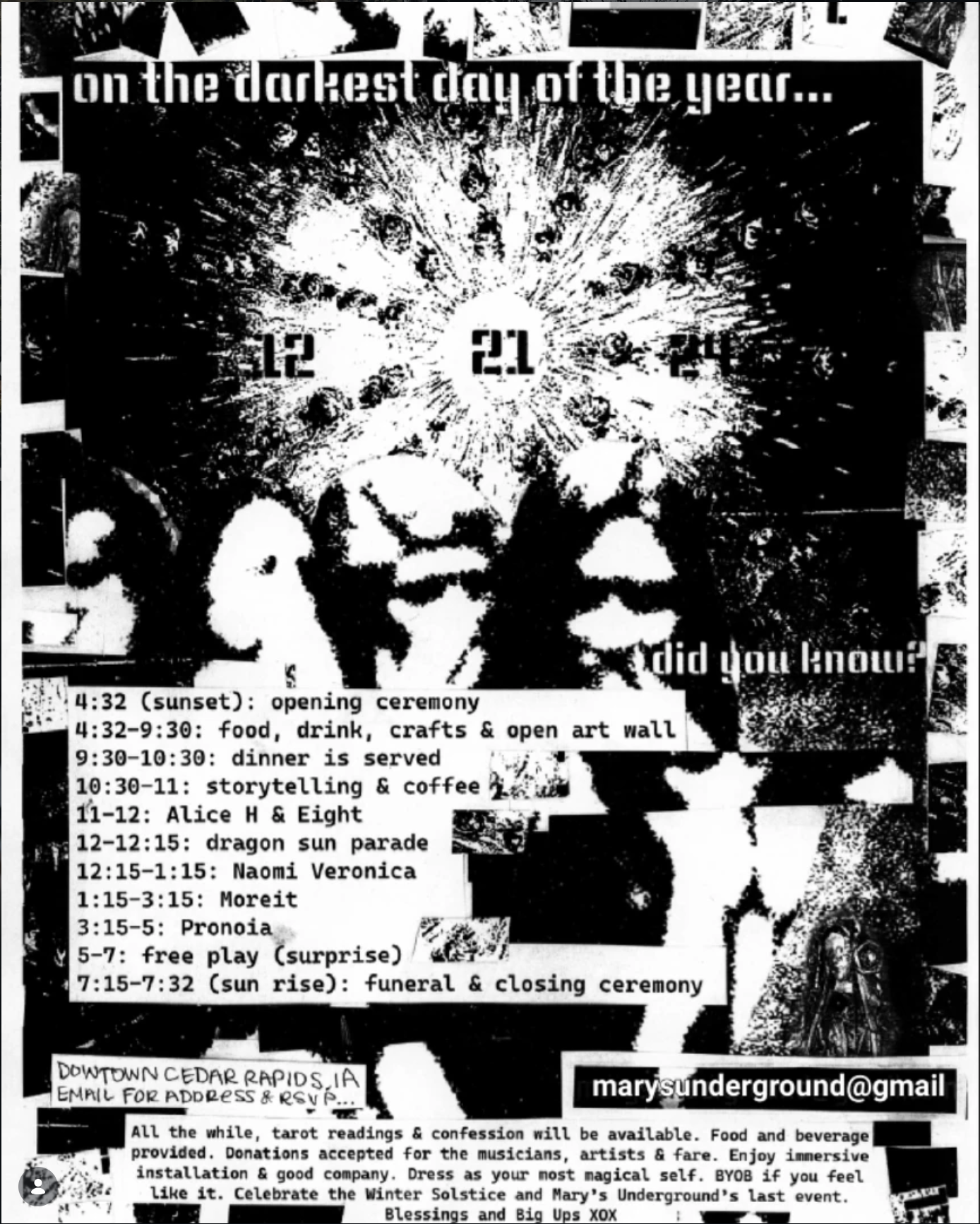 marys underground winter solstice 12/21/24