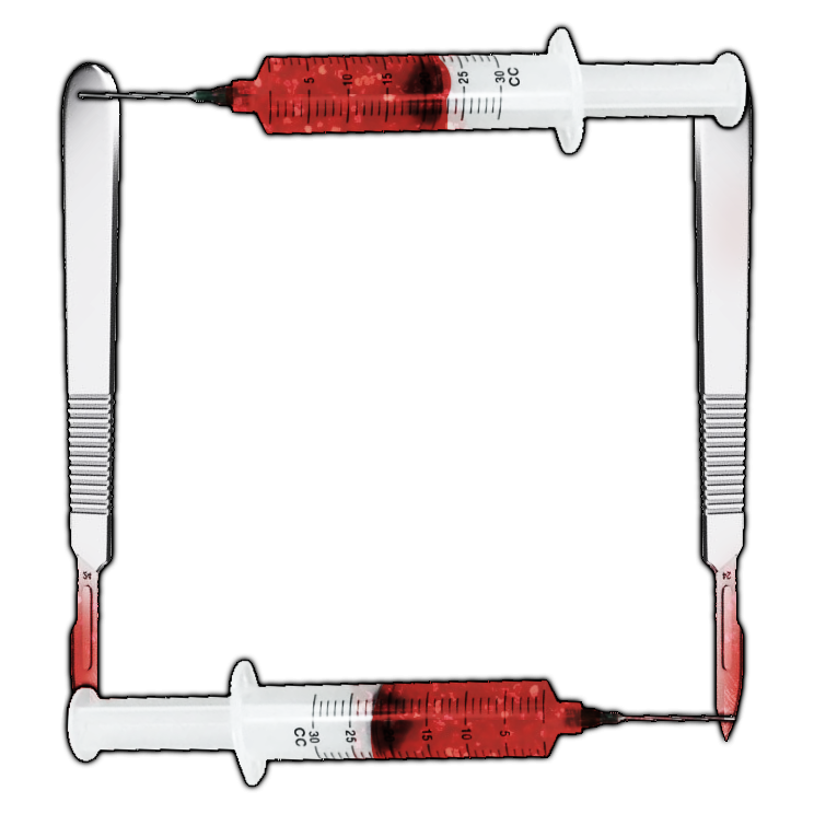  Syringe and scalpel 1 