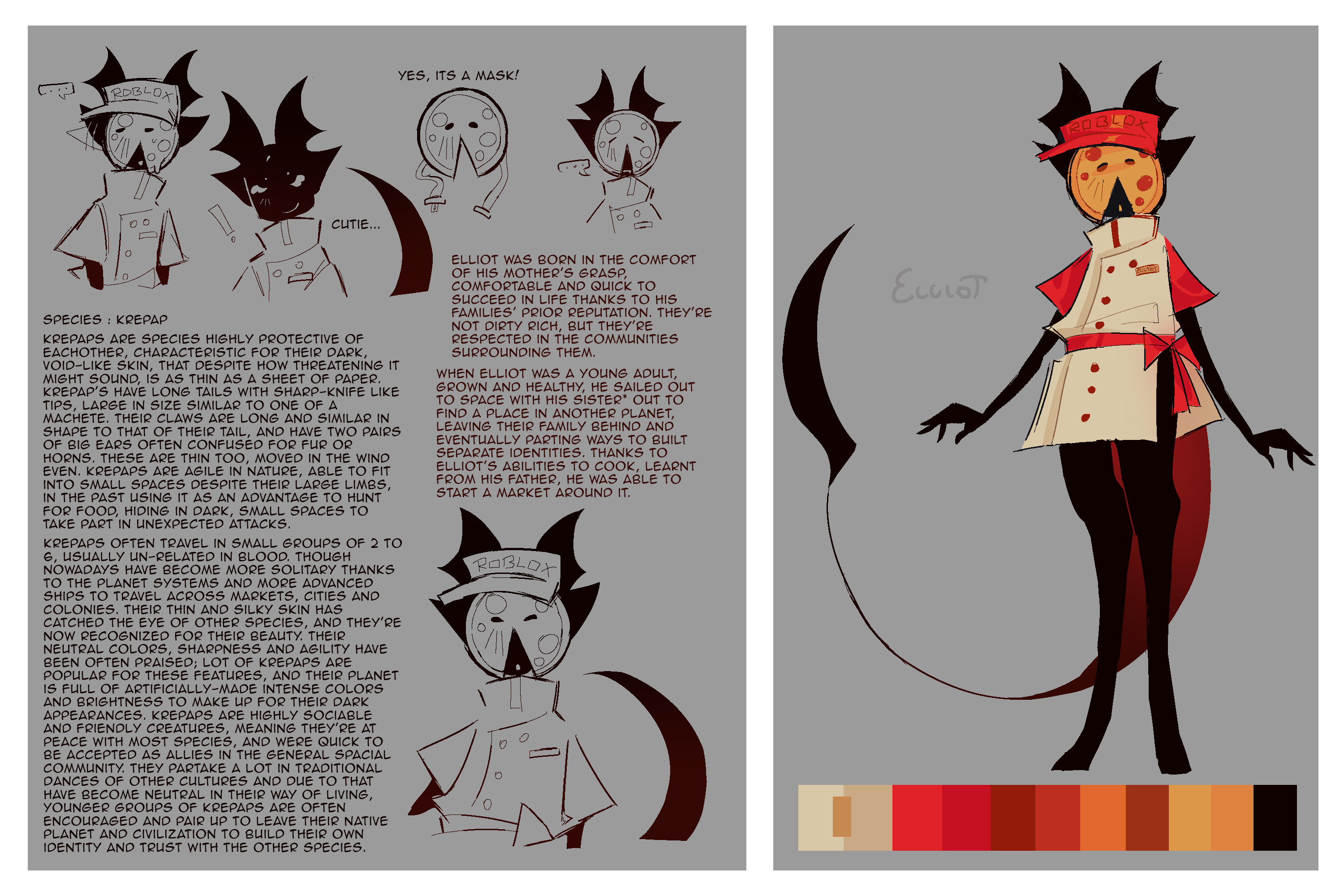 Elliot alien design sheet