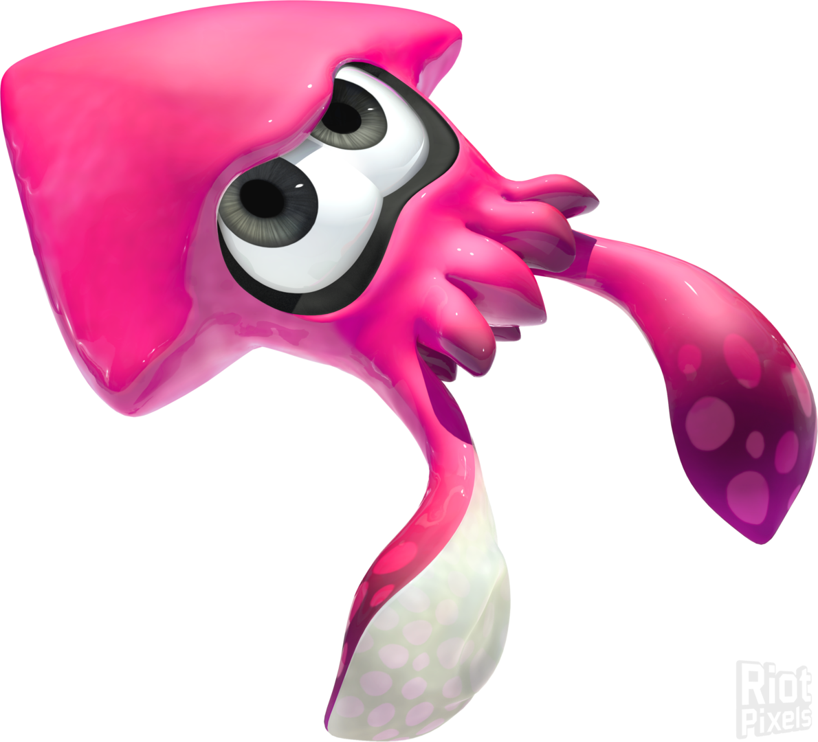 a pink squid from the video game splatoon