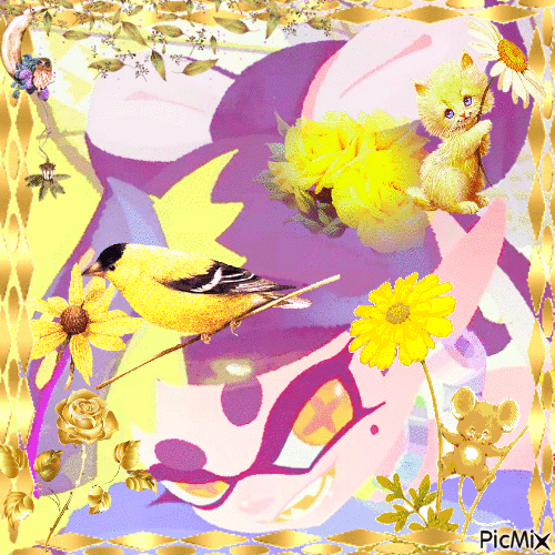 a yellow-themed gif of callie from splatoon