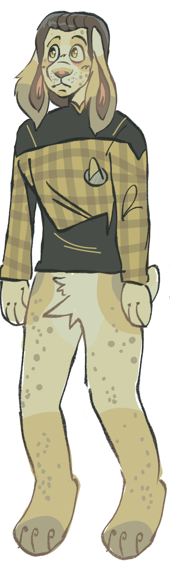 a furry character standing