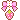 a pixelated pink bow and strawberry
