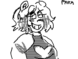 a flipnote pixel animation of a woman flexing her arm