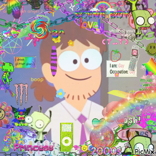 a scenecore gif of suction cup man