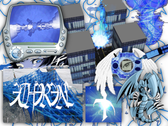 Blue Digital Collage