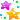 a gif of two stars alternating between pink and yellow