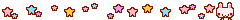 the second half of an animated gif divider, the gif is of more pastel stars and another bunny