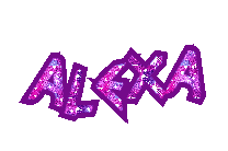 Glitter Text titled 'Alexa'