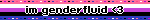 An animated gif of the Genderfluid flag (pink, white, purple, black, blue) with the text [i'm genderfluid]