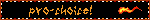 An animated gif with a black background. There is flashing text that says [prochoice].