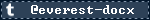 An animated gif that has a teal background. The Tumblr logo is on the left side of the gif. On the right, the website owner's tumblr url: [everest-docx].