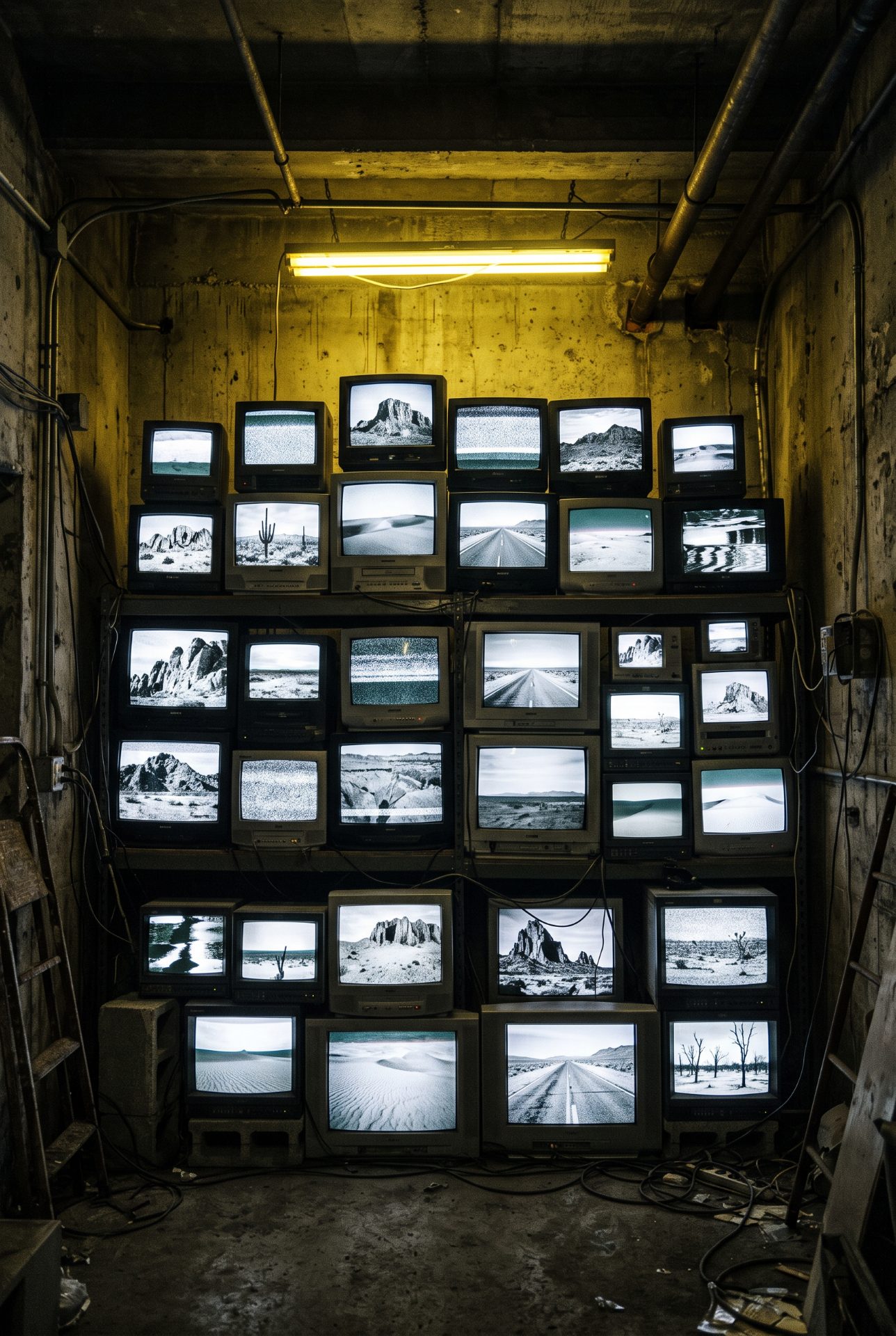 Retro CRT Monitor Wall Installation