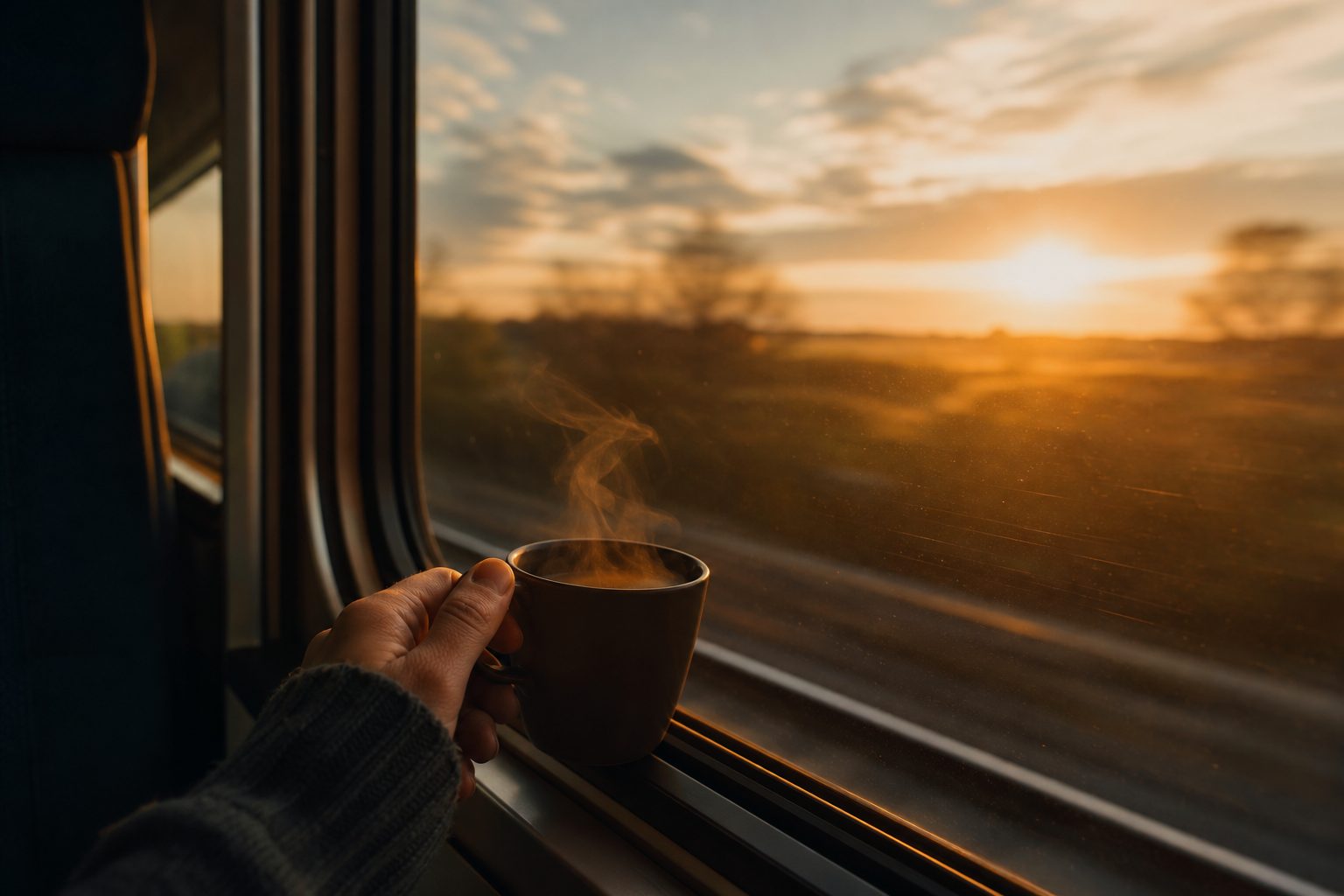 Warm Coffee on a Moving Train