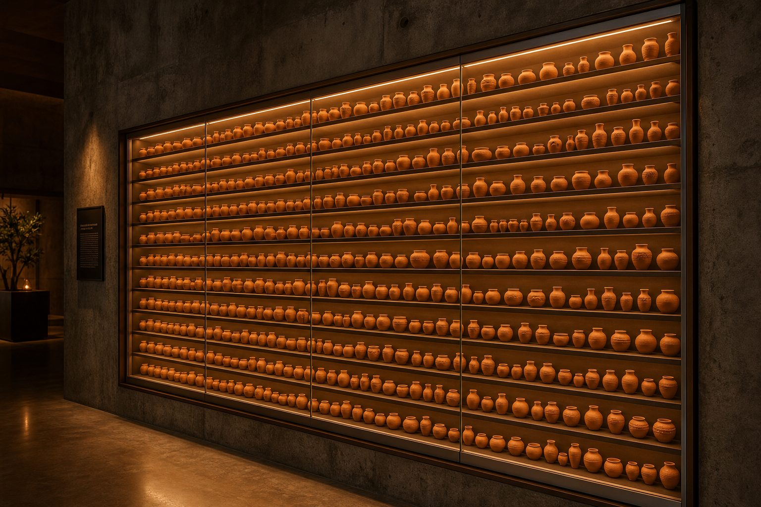 Terracotta Pot Museum Display Case