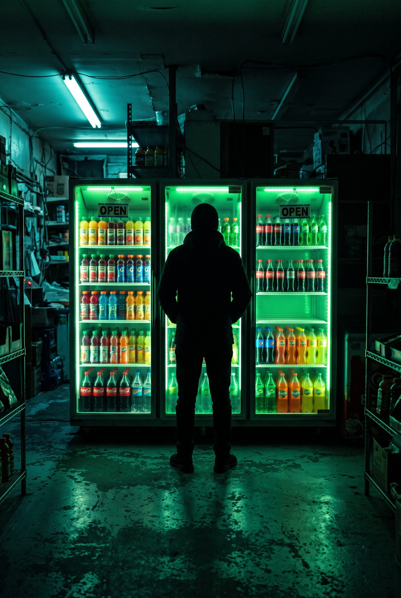 Silhouetted Against The Emerald Glow