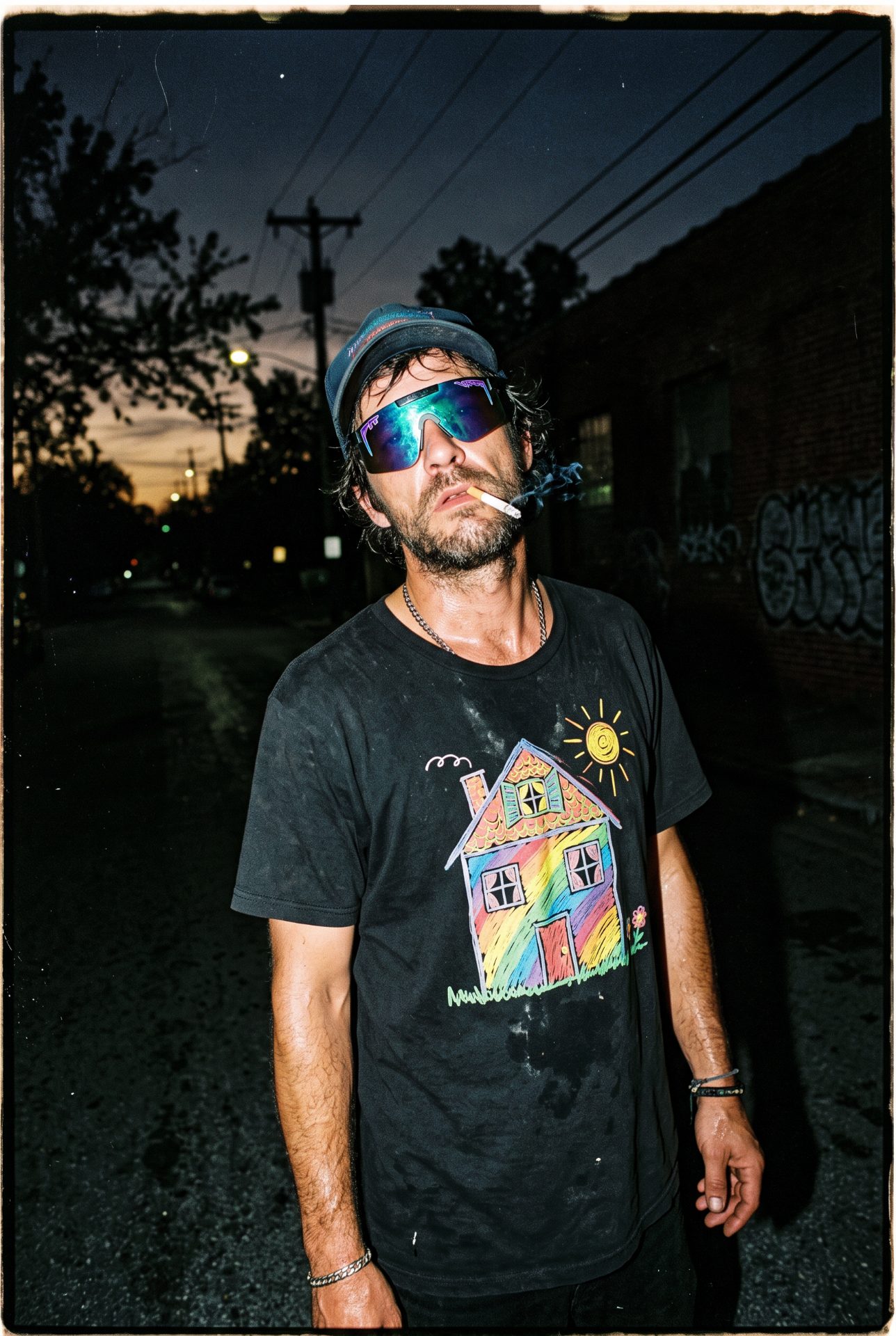 Neon Night Flash Portrait