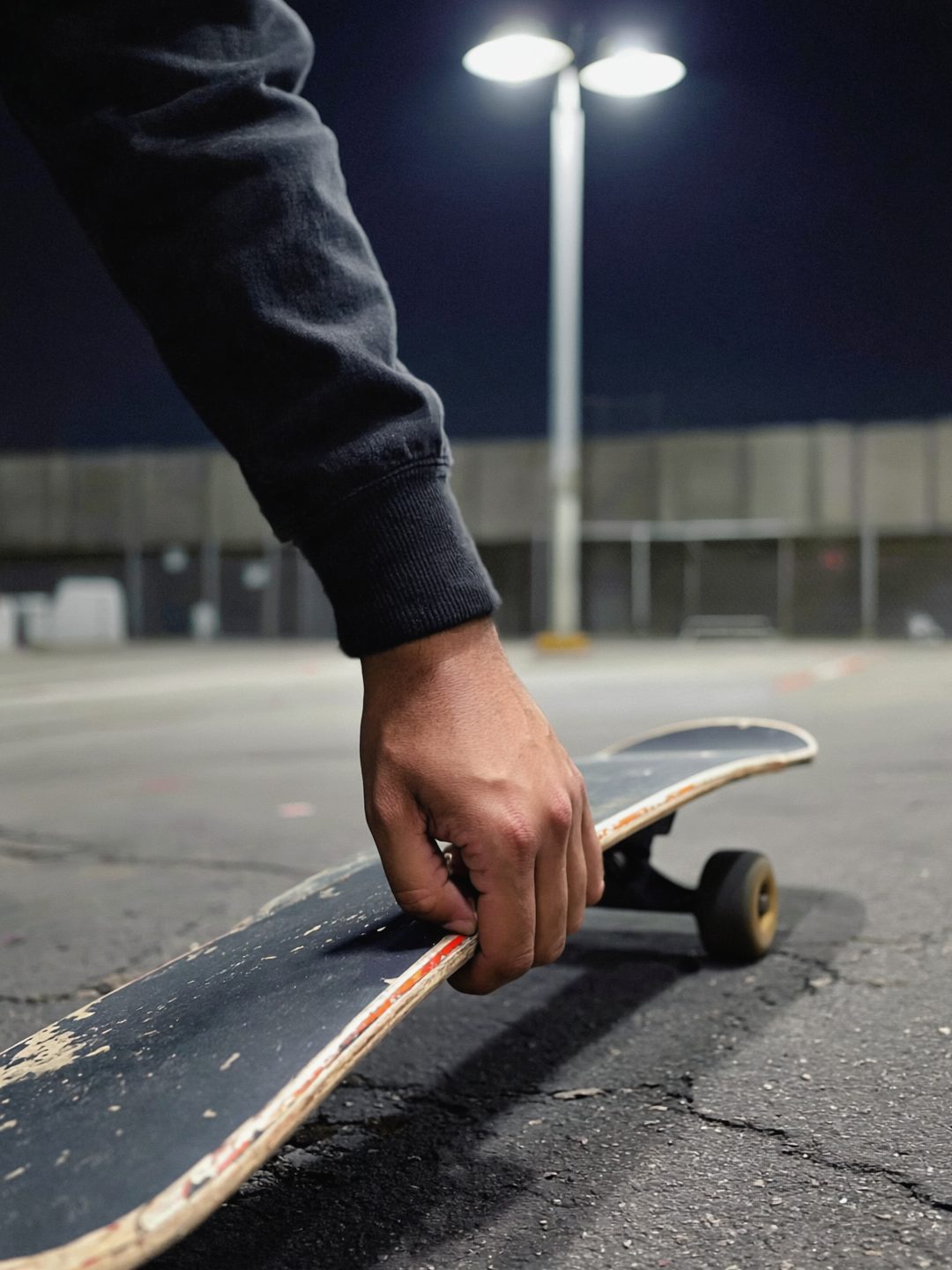 Night Grip on Skateboard