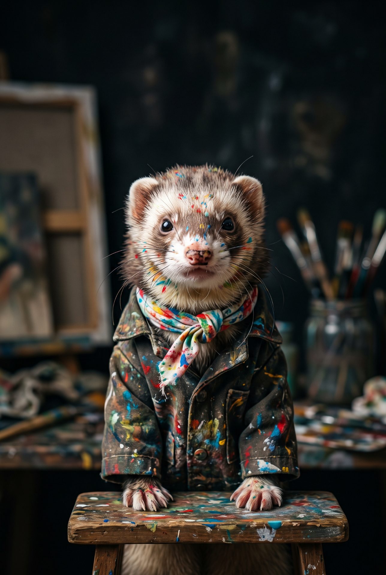 The Artistic Ferret Portrait
