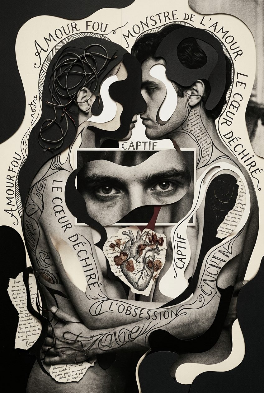 Surreal Collage of Obsessive Love