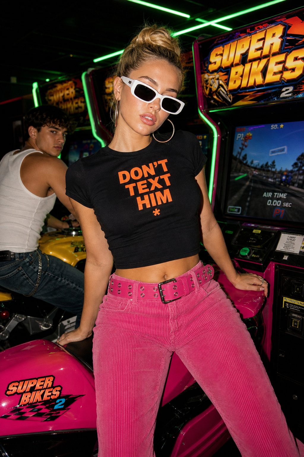 Y2K Arcade Fashion Portrait