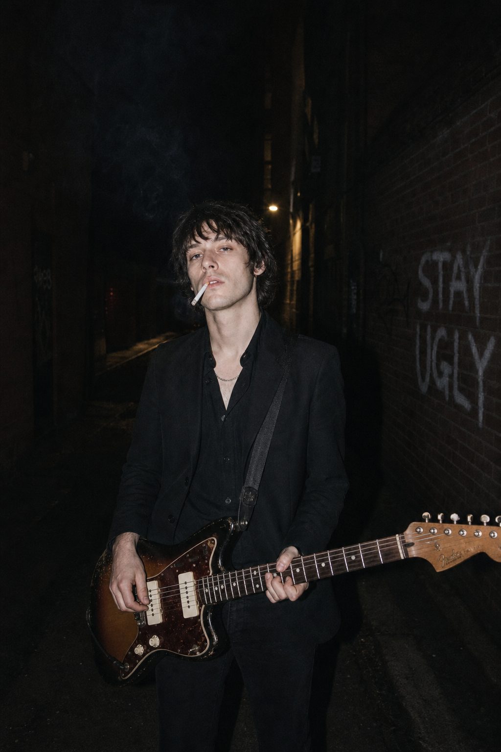 Midnight Alley Guitarist with Cigarette