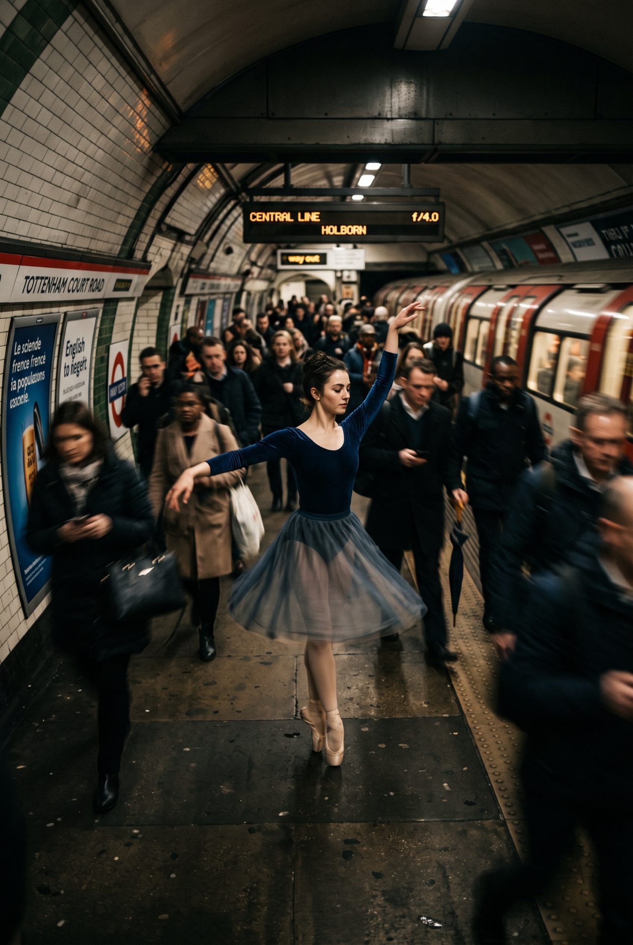 Serenity Amidst the Subway Rush