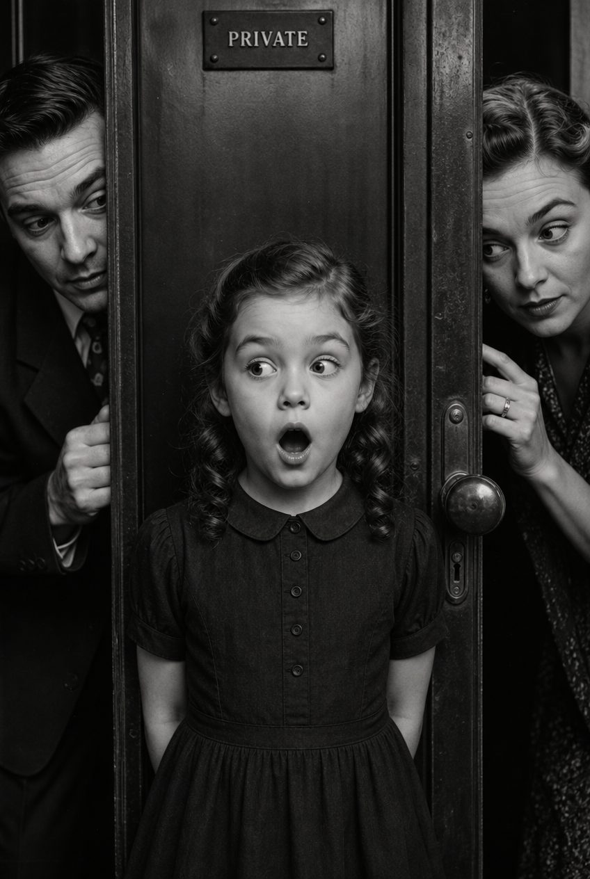 Surprised Girl Caught Peeking