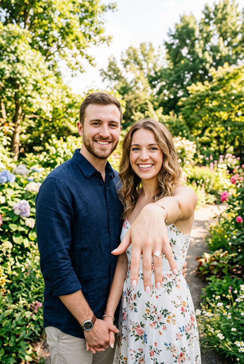 Joyful Garden Engagement Announcement