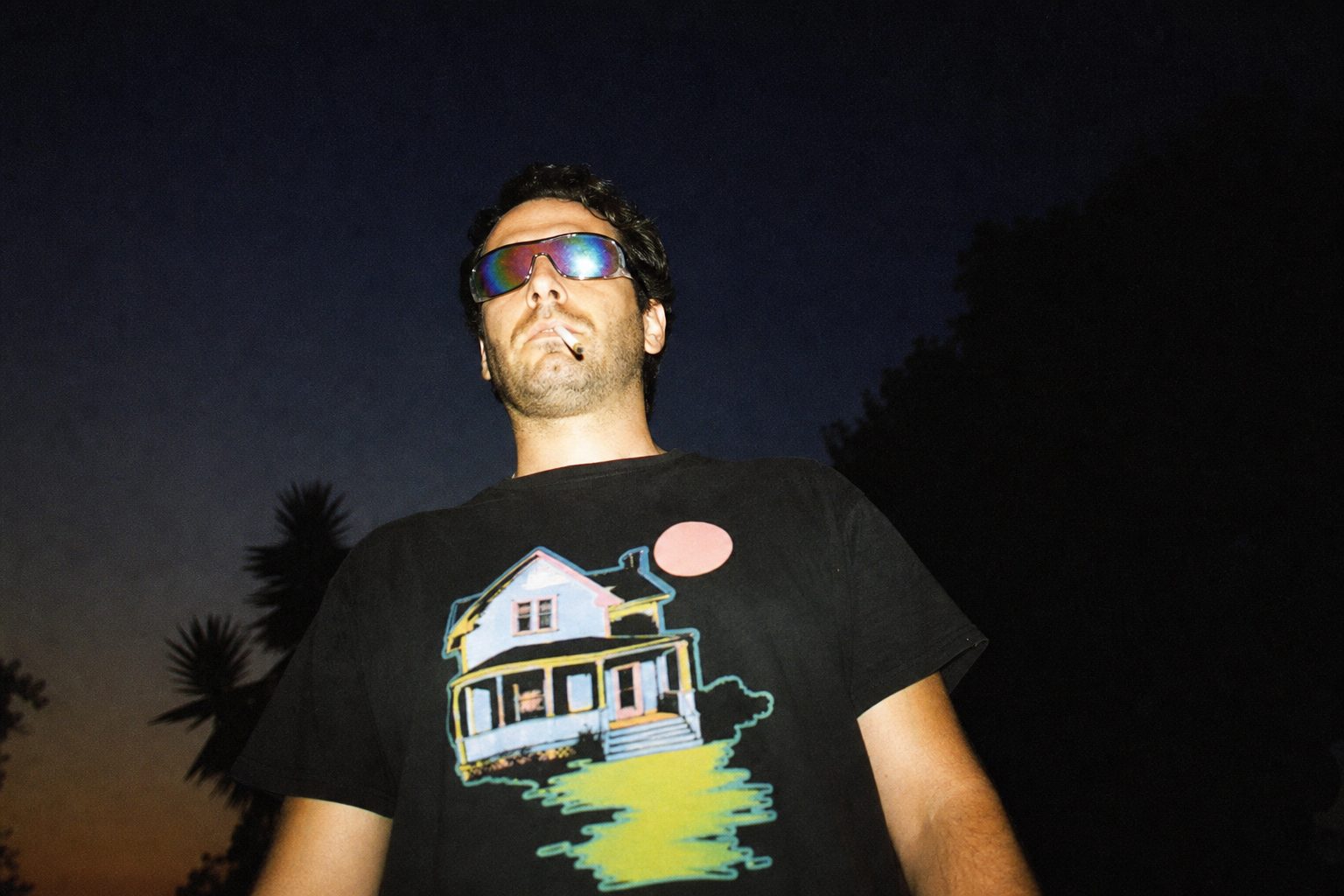 Night Flash Portrait in Sunglasses