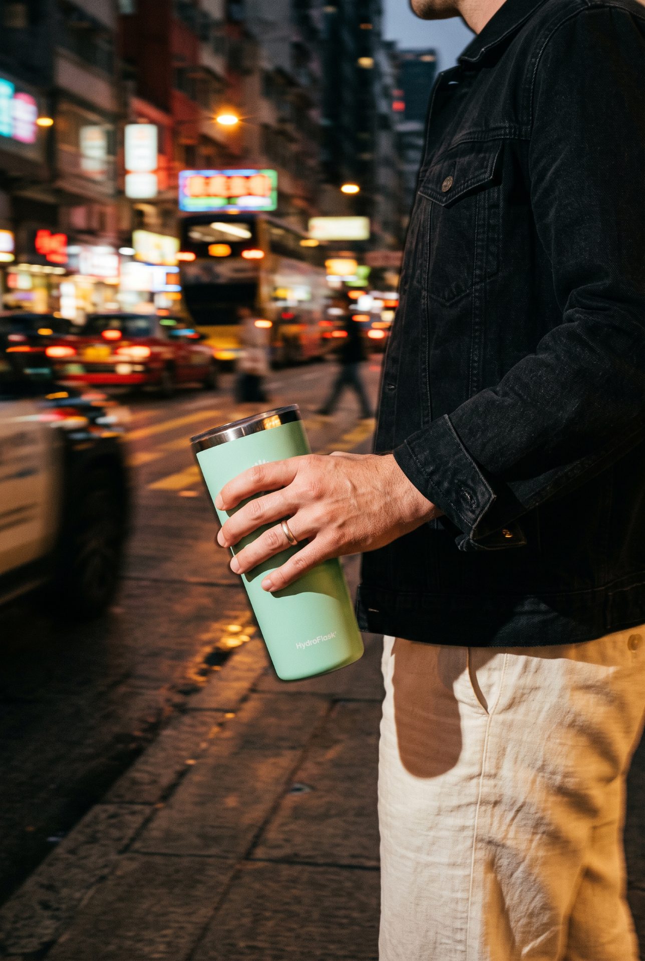 Urban Nights Mint Green Tumbler