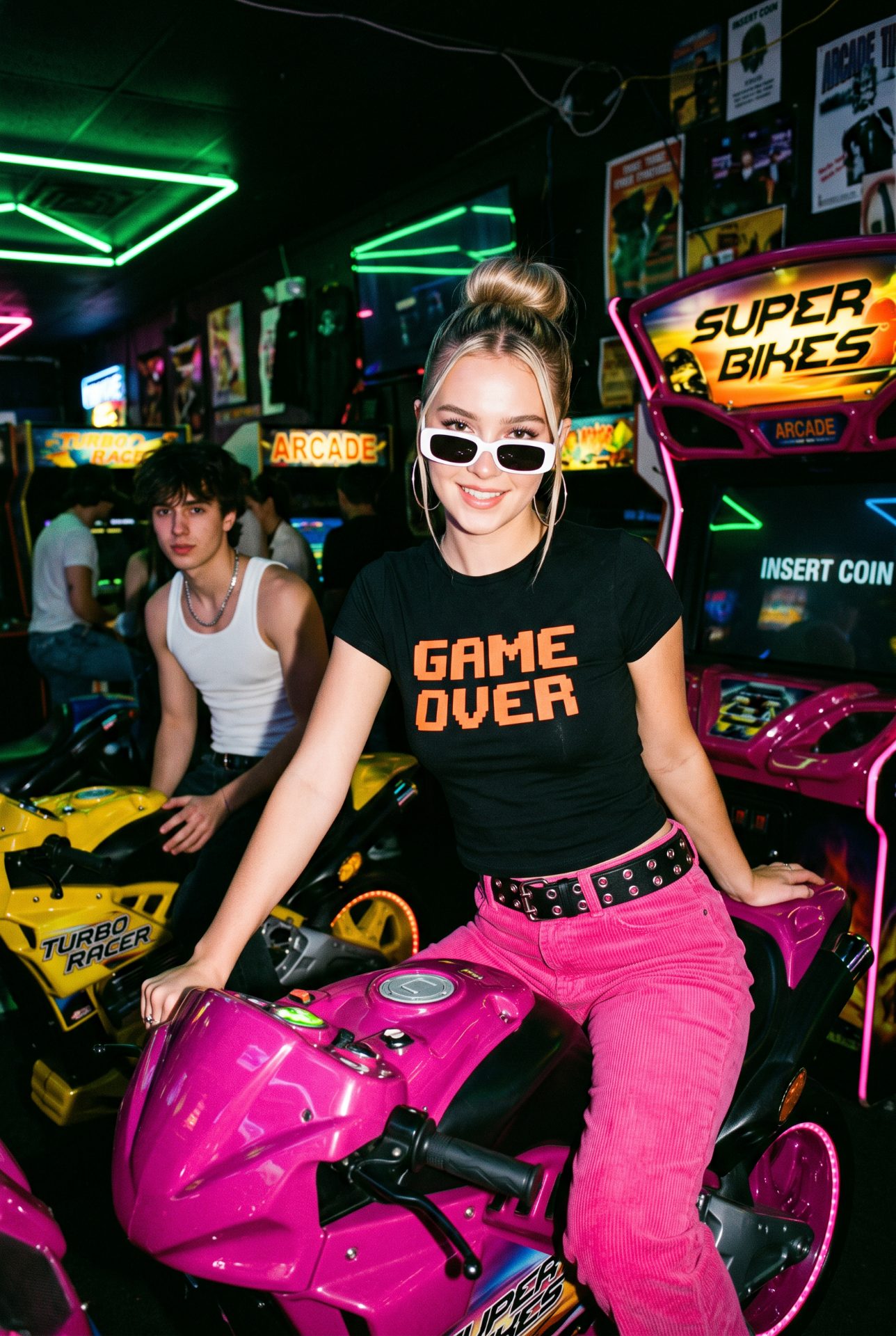 Retro Arcade Fashion Portrait