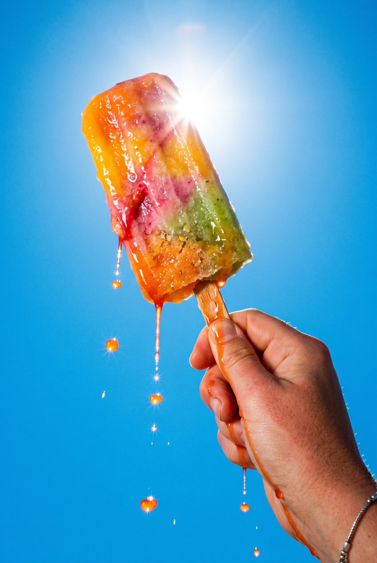 Melting Summer Fruit Popsicle