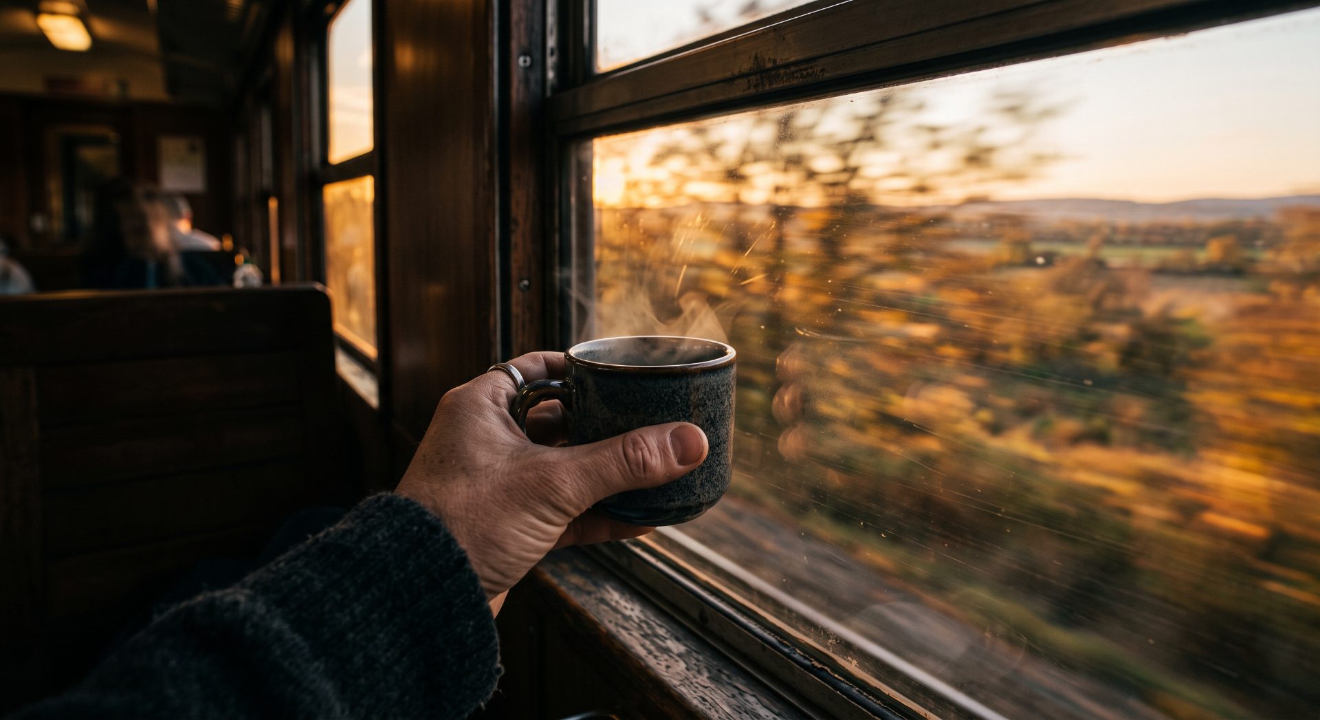 Steaming Coffee on a Moving Train