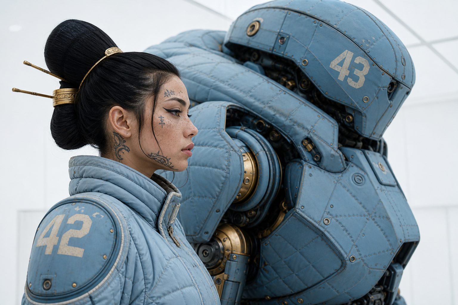 Cybernetic Guardian And Human Ally