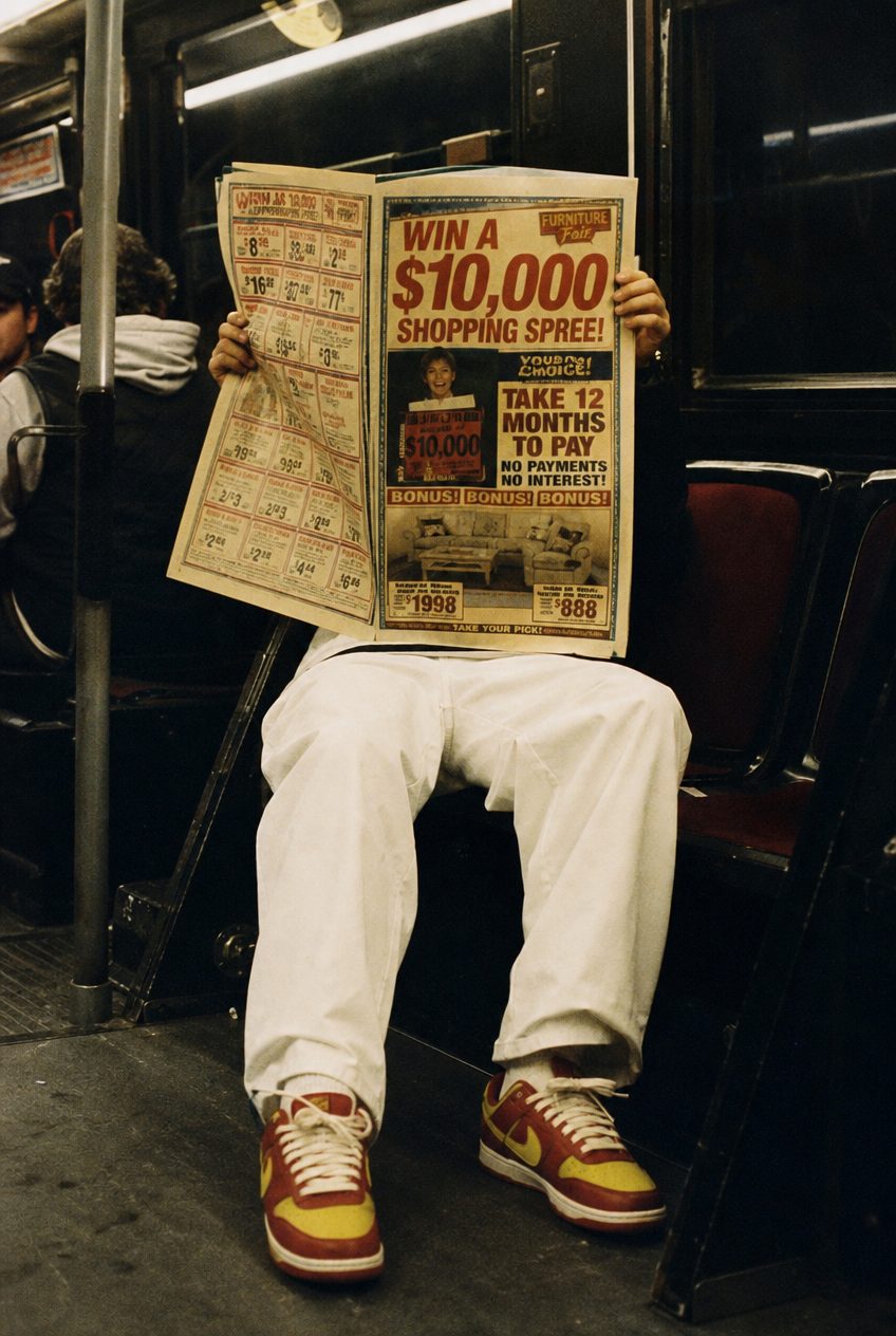 Hidden Behind The Newspaper